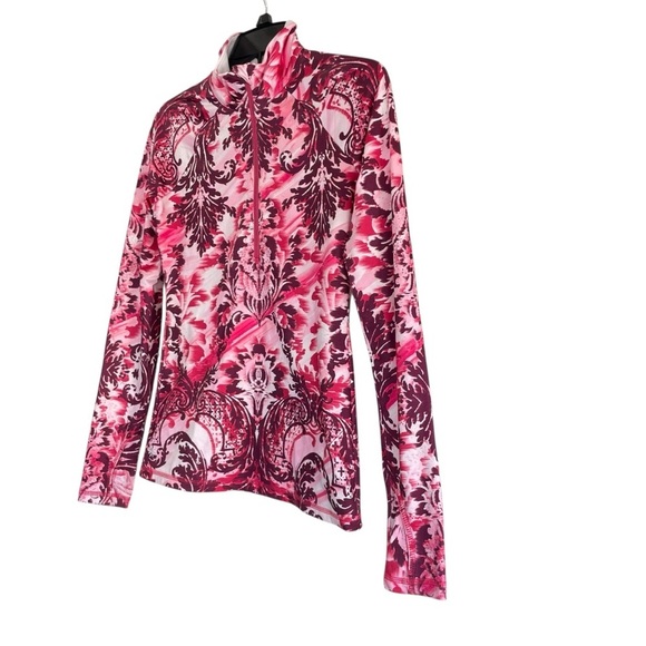 Athleta Sierra Thermal Floral Haze Half Zip Pullover Top #930279  Size Small - Picture 4 of 13